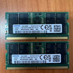 삼성전자 노트북용 16GB DDR5-5600 메모리 판매 합니다.