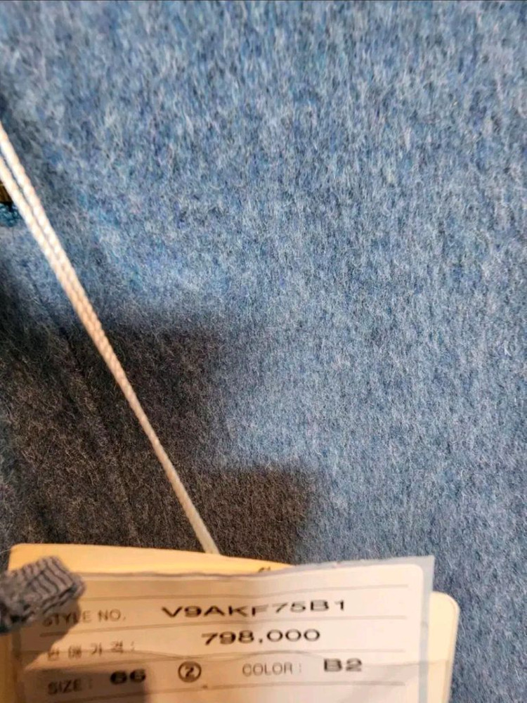 발렌시아 밍크 배색 알파카 울혼방 베스트 66사이즈 새제품 스카이블루컬러--9