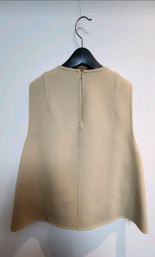 보브 밍크 배색 앙고라 울혼방 베스트 66사이즈 새제품 오트밀베이지컬러--9