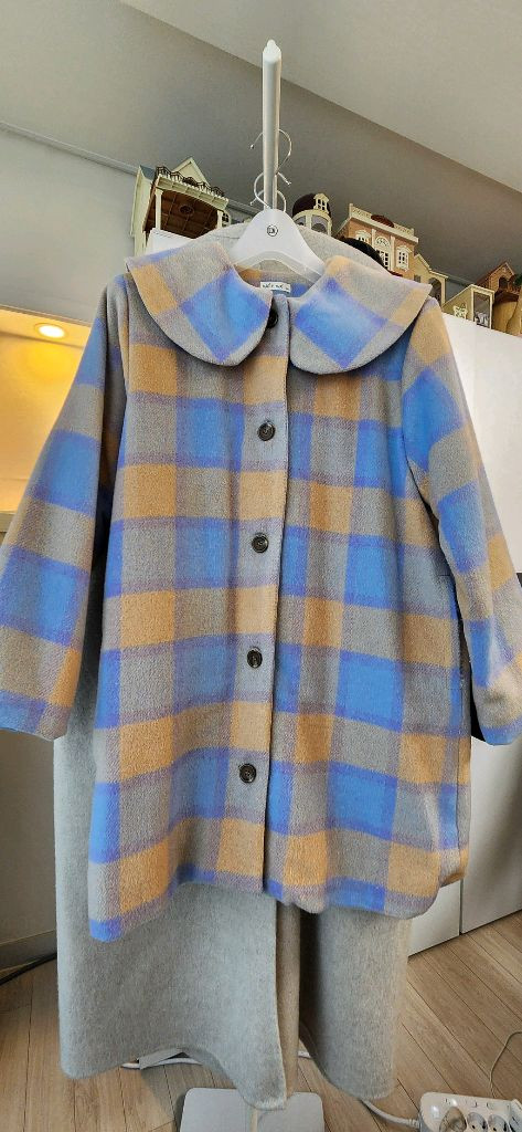 새상품 여아퍼베스트+울혼방퍼안감코트 150--1