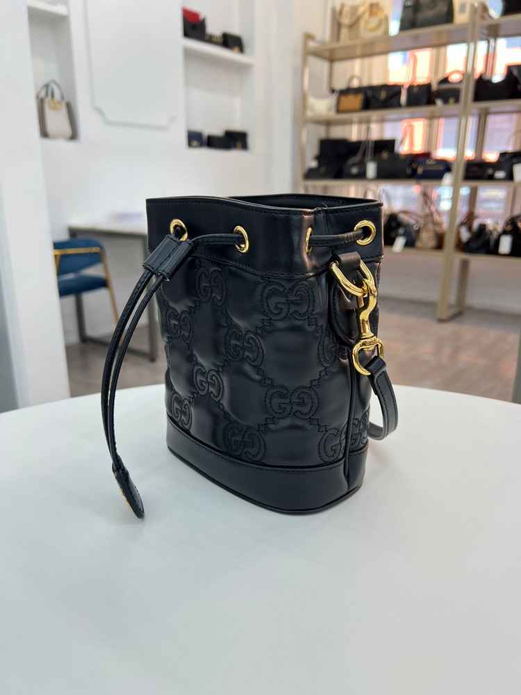 [럭스올 울산점]구찌 마틀라세 퀼팅 버킷백 블랙 728231 이미지