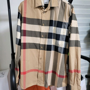 22SS 버버리 체크 코튼 셔츠 XL