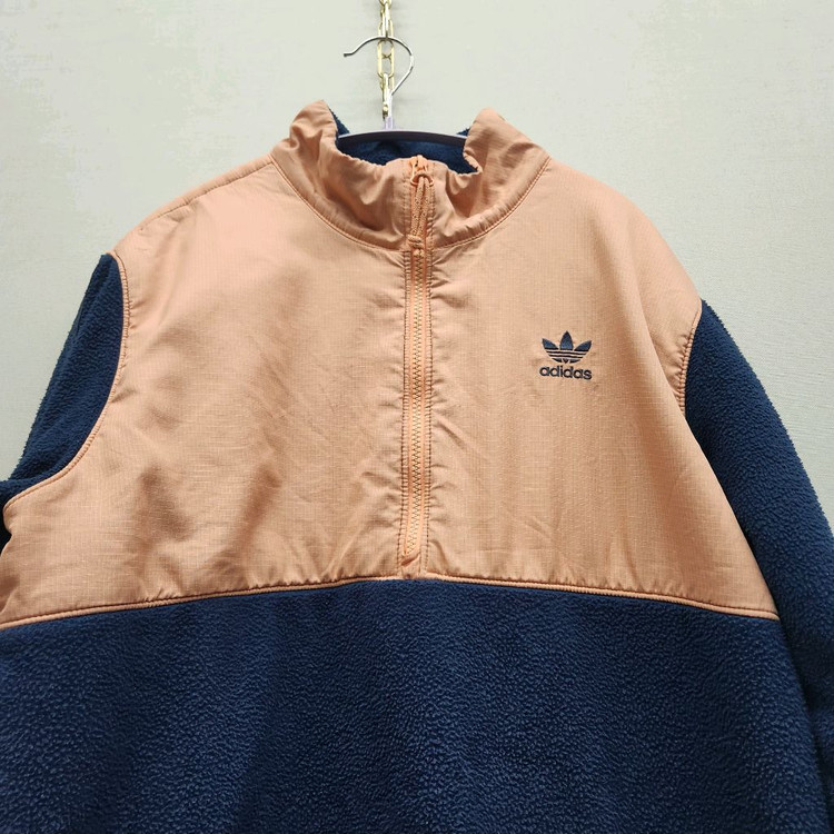 아디다스 로고 후리스/아노락 스트링 반집업 M(L) 남여공용--1