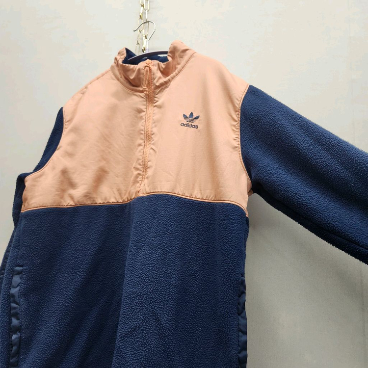 아디다스 로고 후리스/아노락 스트링 반집업 M(L) 남여공용--2