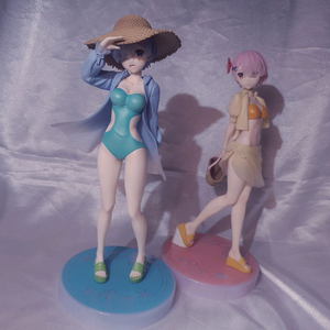 리제로 렘 람 수영복 미소녀 피규어 일괄 이미지