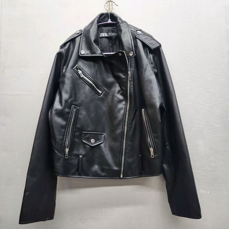 자라 에코 라이더 견장 가죽자켓 XXL(L) 이미지