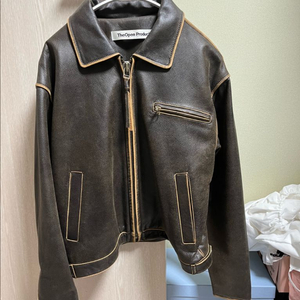 [theopenproduct]더오픈프로덕트 레더자켓 브라운