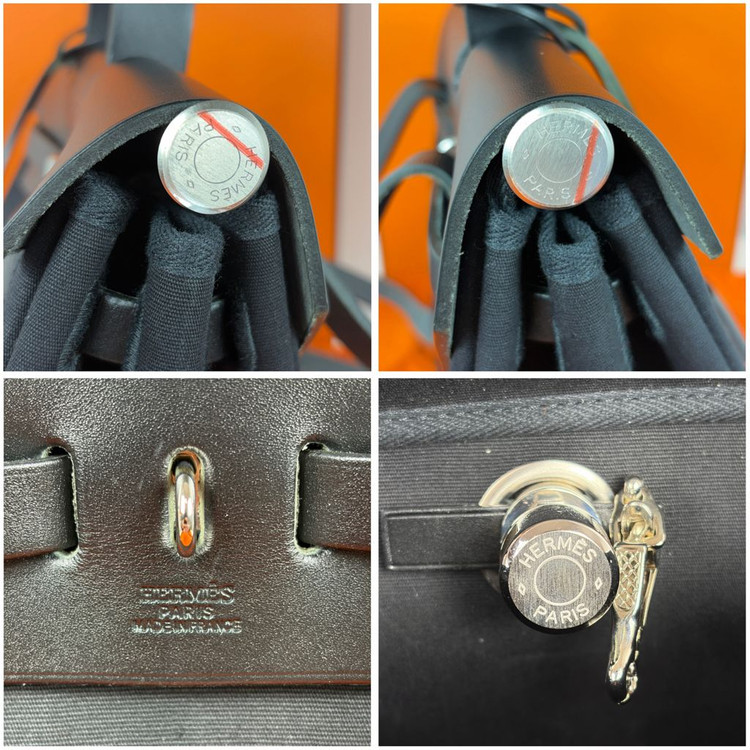 에르메스 에르백 에르백팩 캔버스 블랙--7