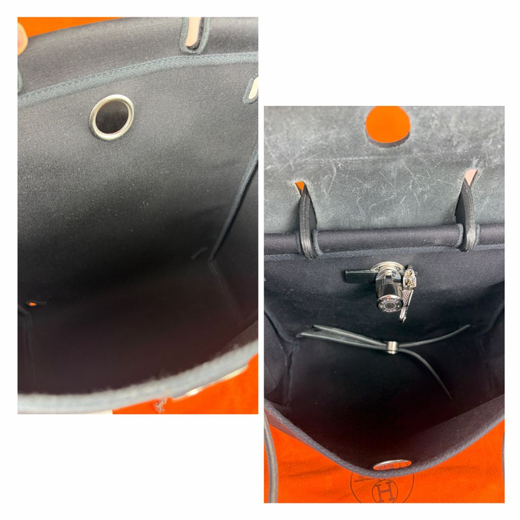 에르메스 에르백 에르백팩 캔버스 블랙--8