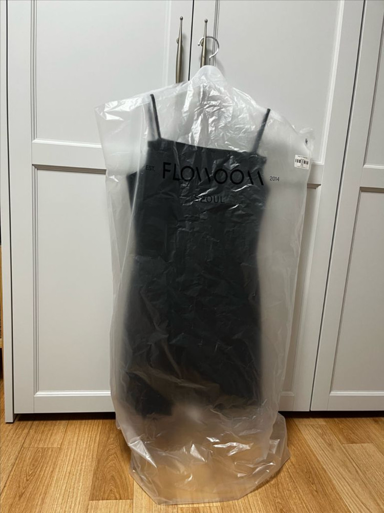 플로움 트위드 리본 원피스 m 웨딩촬영 블랙 미니 원피스 이미지