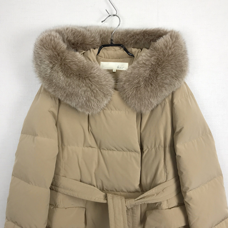 지컷 폭스퍼 롱패딩 여성66--1