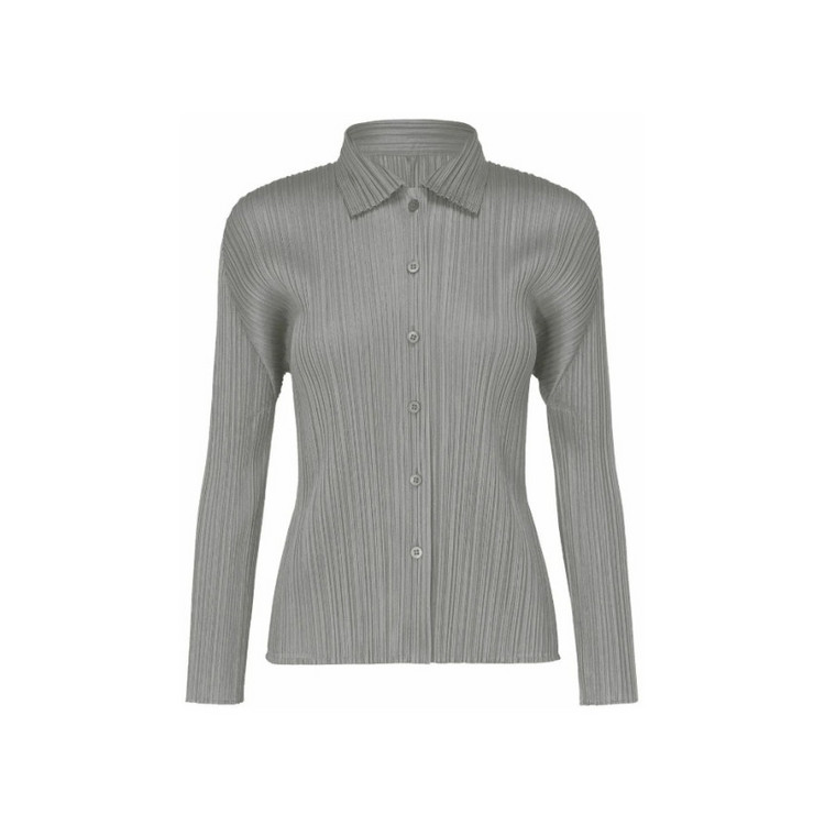 플리츠플리즈 그레이 셔츠탑 3사이즈--1