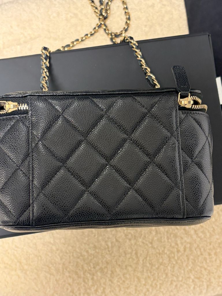 샤넬 클래식 베니티 캐비어 블랙 금장(내장칩) 이미지