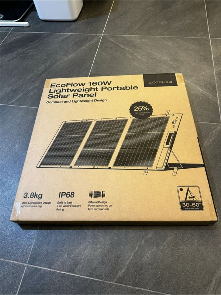 [박스풀새제품] 에코플로우 신형 160w gen3 양면 태양광 패널 판매합니다. 이미지