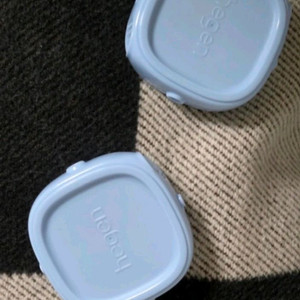 새상품) hegen 헤겐 모유/이유식 보관뚜껑 블루 2개 일괄