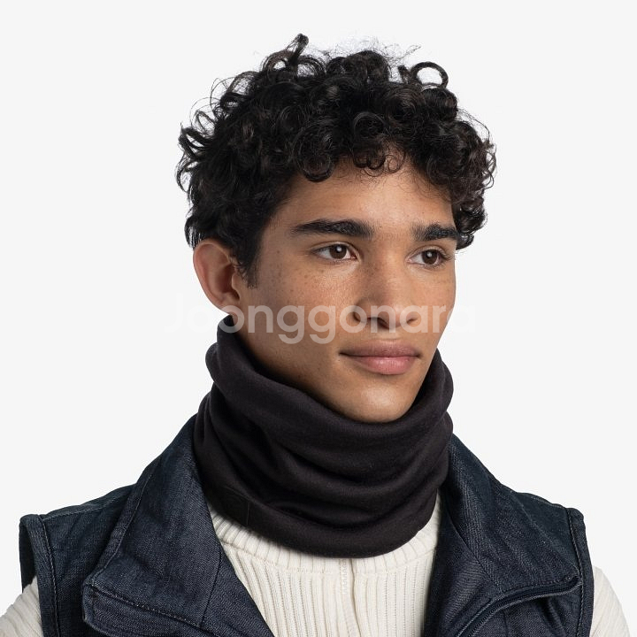 BUFF 버프 메리노 헤비웨이트 넥워머 솔리드 블랙--2