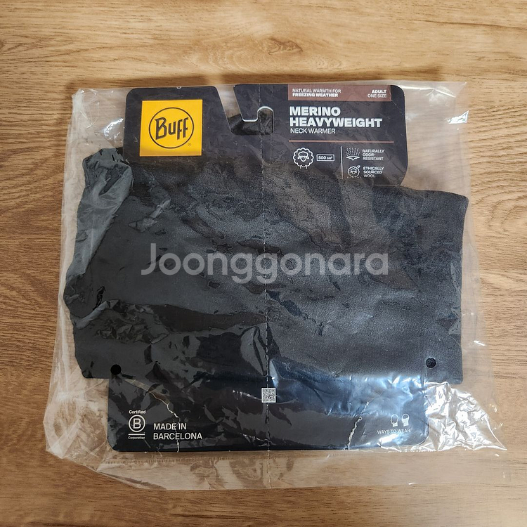 BUFF 버프 메리노 헤비웨이트 넥워머 솔리드 블랙--4