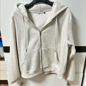 벨리에 크롭 후드집업 크림색상 05 이미지