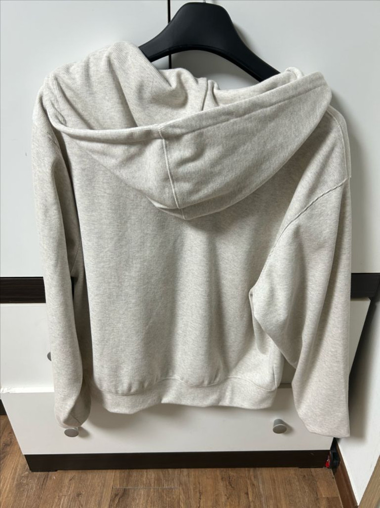 벨리에 크롭 후드집업 크림색상 05 이미지