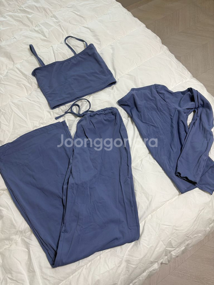 콘치웨어 세트(가디건+브라탑+와이드팬츠) 요가복 헬스복 필라테스--5