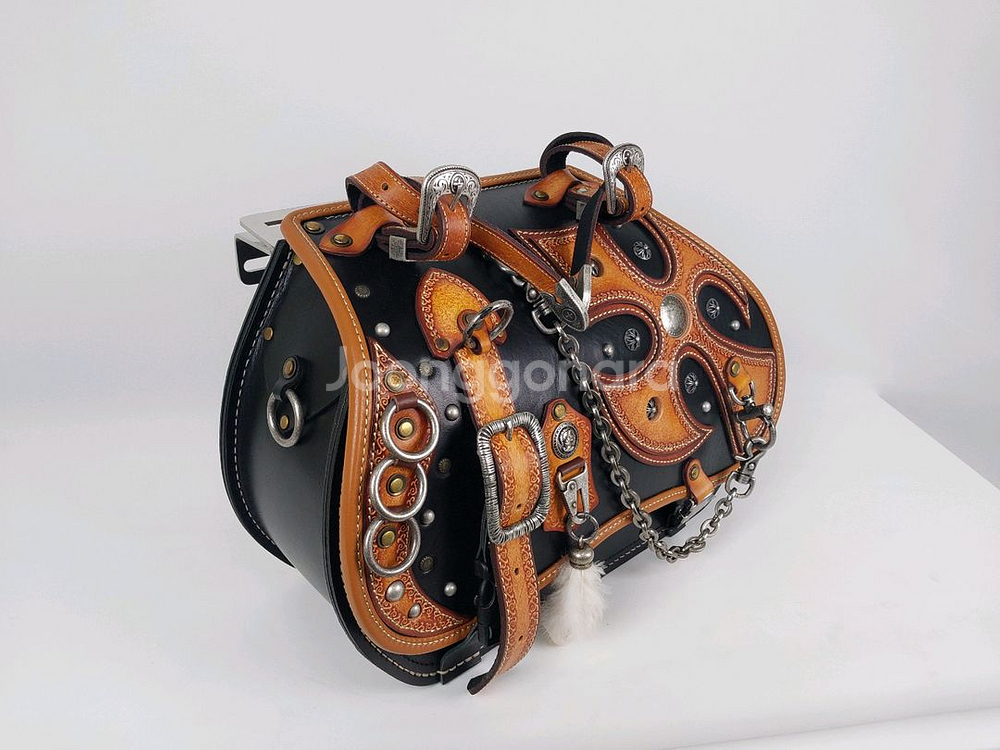 할리나 아메리칸용 통가죽 새들백 새제품--4