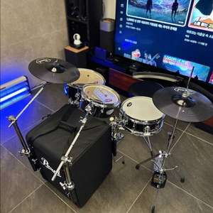 [드럼][새제품] Pearl 리듬 트래블러 버전2 버스킹 드럼 4기통 풀세트(심벌포함) 새제품 팝니다.