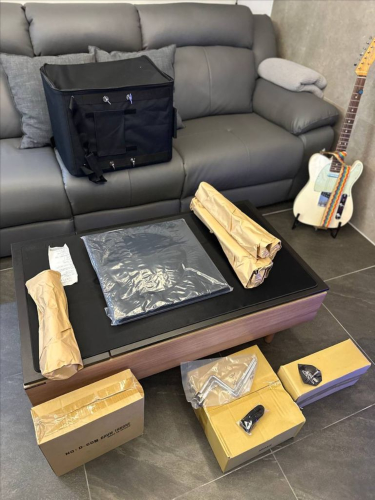 [드럼][새제품] Pearl 리듬 트래블러 버전2 버스킹 드럼 4기통 풀세트(심벌포함) 새제품 팝니다.--1