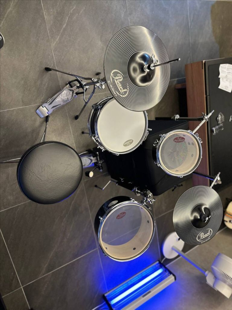 [드럼][새제품] Pearl 리듬 트래블러 버전2 버스킹 드럼 4기통 풀세트(심벌포함) 새제품 팝니다.--3