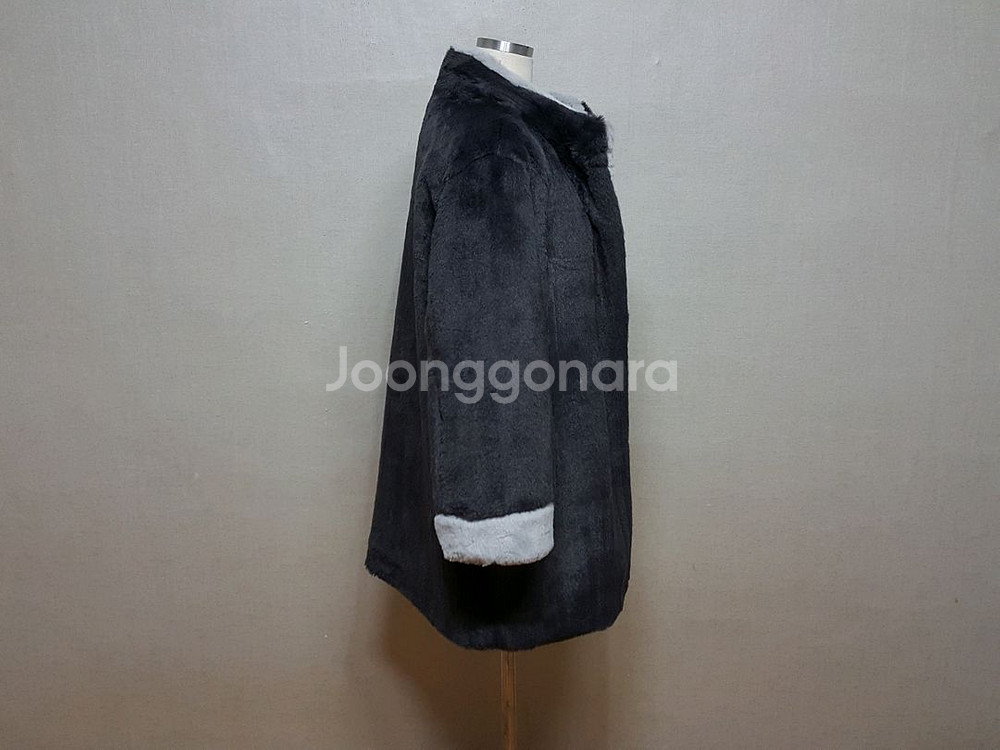 위버스 인조밍크 하프코트 66-77 상태좋음--1