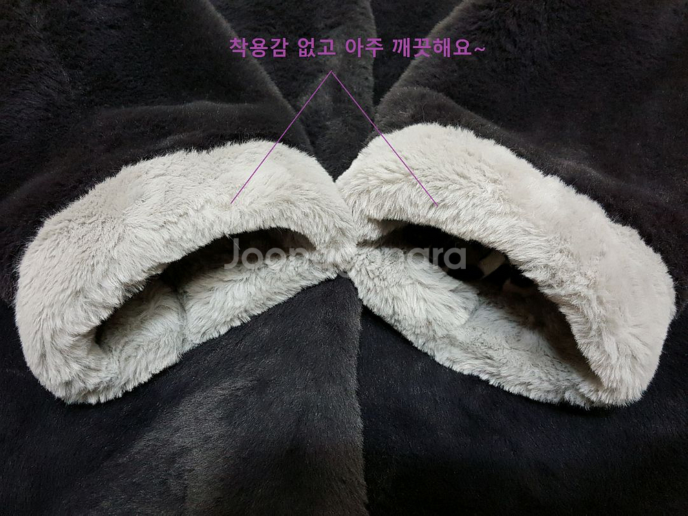 위버스 인조밍크 하프코트 66-77 상태좋음--9