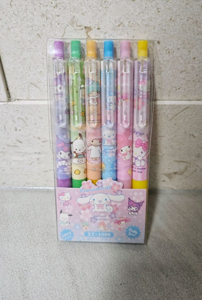 산리오 캐릭더 형광펜 6종 세트(새상품)--0