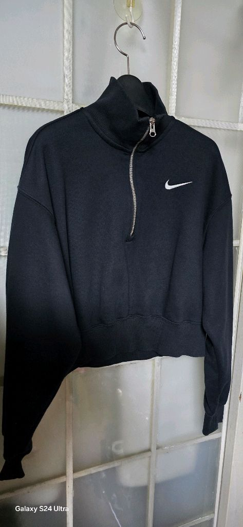 여.M-L) 나이키 여성 긴팔티, 하프짚 크롭 스웻셔츠 / 트레이닝 헬스 다이어트 요가--7