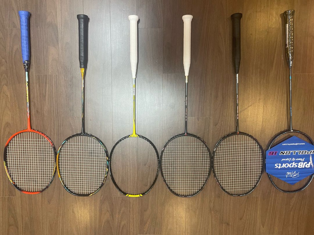 트라이온xo옥타그레이2자루, 요넥스 나노플레어1000z, 아스트록스 88d pro, 주봉 아폴론16 이미지