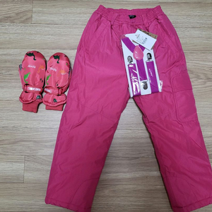 6세 썰매 스키 바지 + 방수 털 장갑 덤