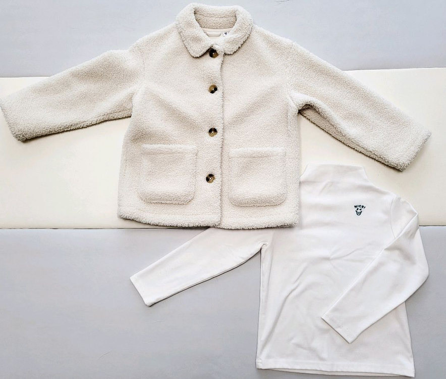 유니클로 뽀글이 자켓 120사이즈 + 목티--0