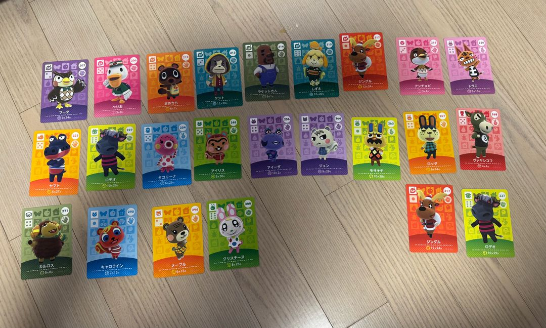 동물의숲 아미보 카드종류들 판매합니다.--1