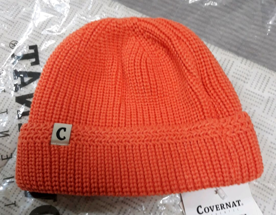 커버낫 주황색 비니 새제품 8천원--0