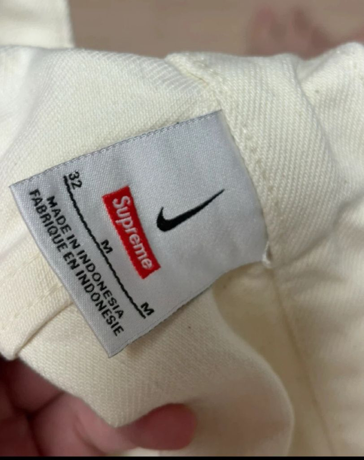미착용)새상품 나이키 슈프림 데님쇼츠 내추럴--6