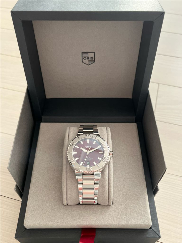 오리스(oris) 아퀴스(애커스) 릴리프 41.5mm 체리레드 이미지