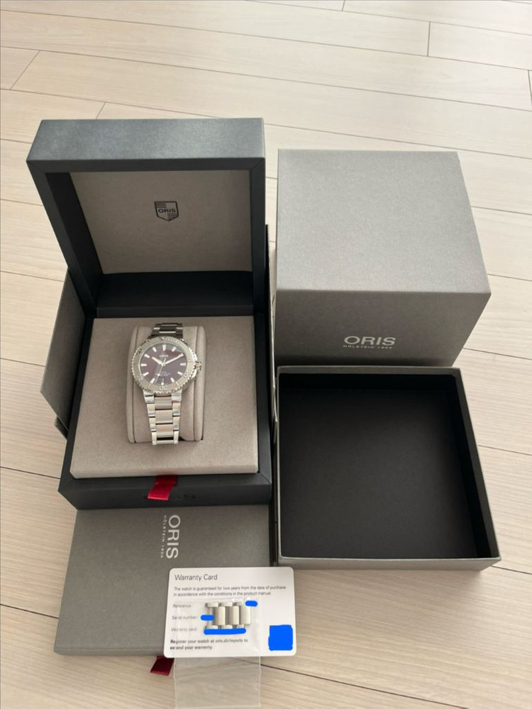 오리스(oris) 아퀴스(애커스) 릴리프 41.5mm 체리레드 이미지