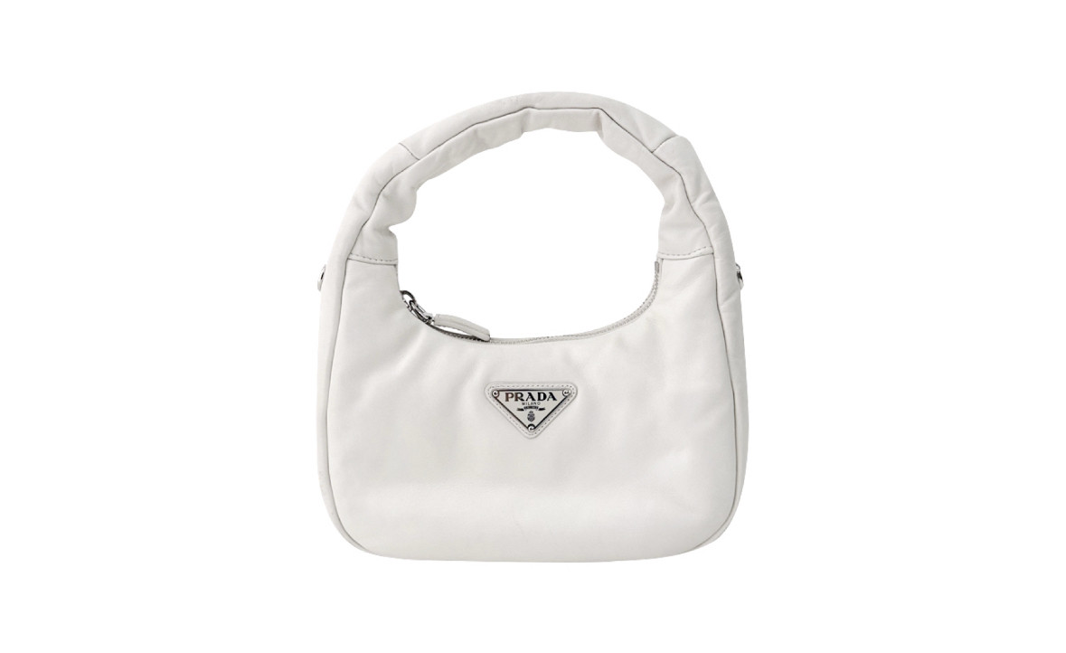 프라다 패딩 소프트 나파 미니백 핸드백 크로스백 화이트--0