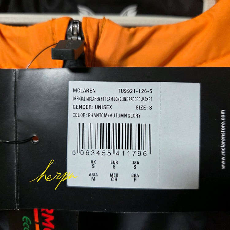 F1 맥라렌 패딩 자켓 S--6