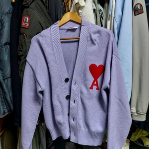 아미 빅하트 로고 퍼플 가디건 m 오버사이즈 이미지