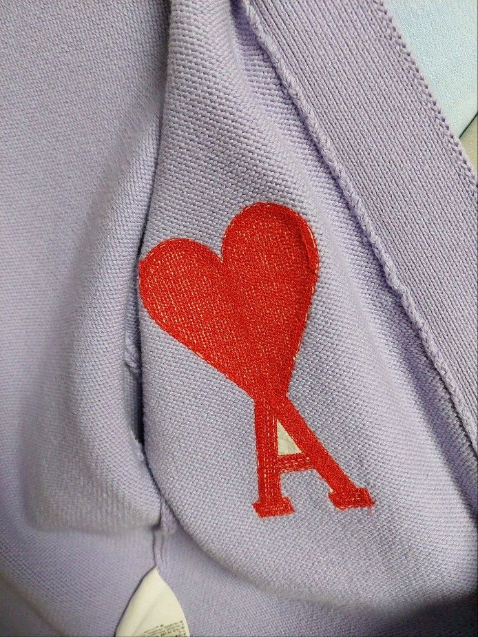 아미 빅하트 로고 퍼플 가디건 m 오버사이즈 이미지