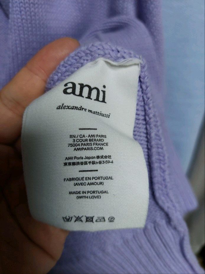 아미 빅하트 로고 퍼플 가디건 m 오버사이즈 이미지