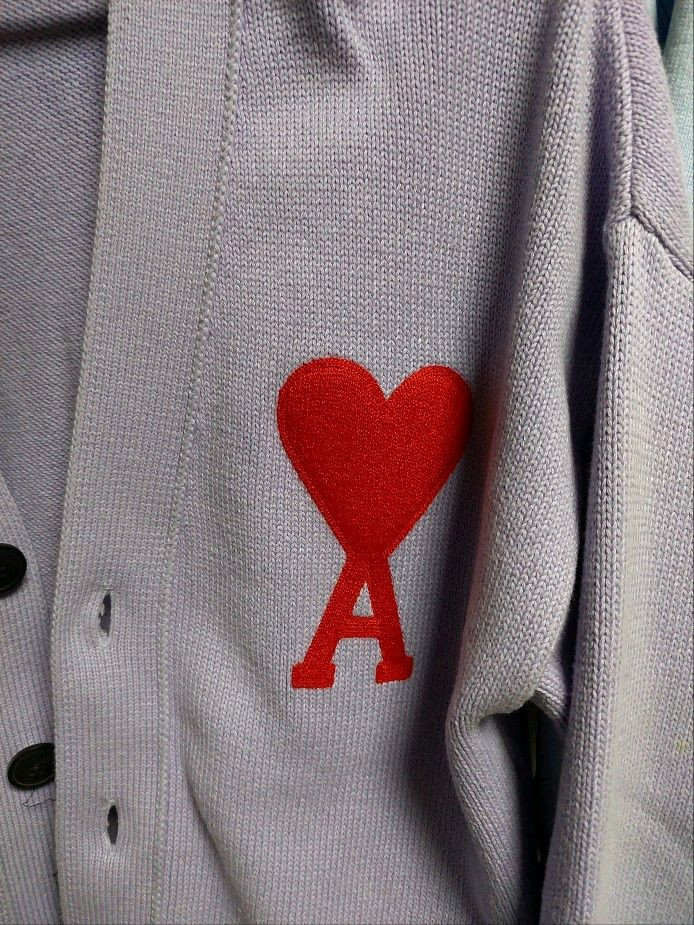 아미 빅하트 로고 퍼플 가디건 m 오버사이즈 이미지