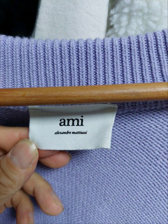 아미 빅하트 로고 퍼플 가디건 m 오버사이즈 이미지