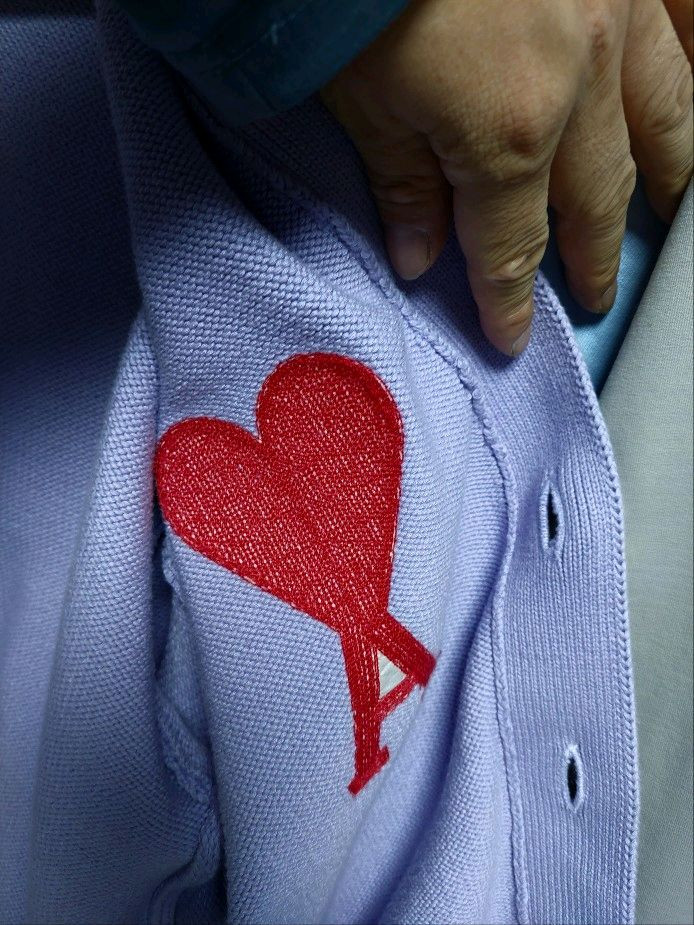 아미 빅하트 로고 퍼플 가디건 m 오버사이즈 이미지