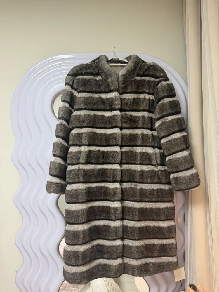 친칠라 페이크 퍼 코트 에코퍼--2