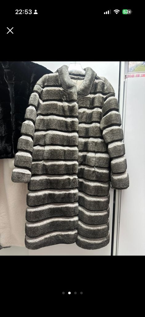 친칠라 페이크 퍼 코트 에코퍼--3